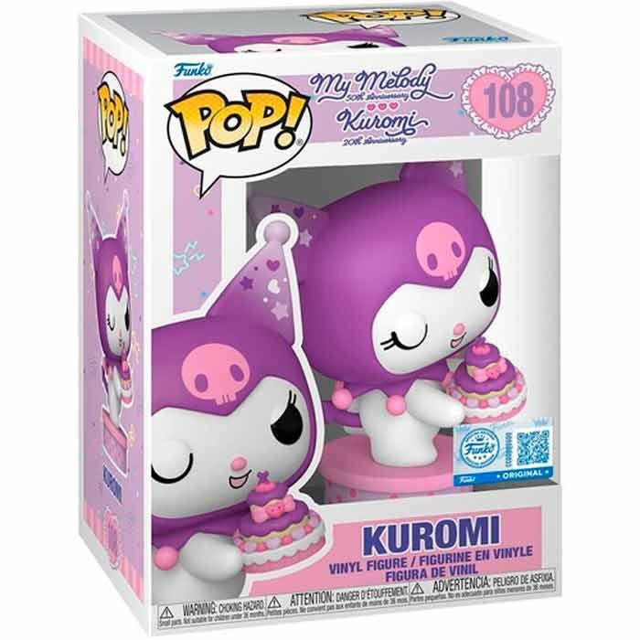 Kuromi Popfigur med tårta, exklusivt samlarobjekt