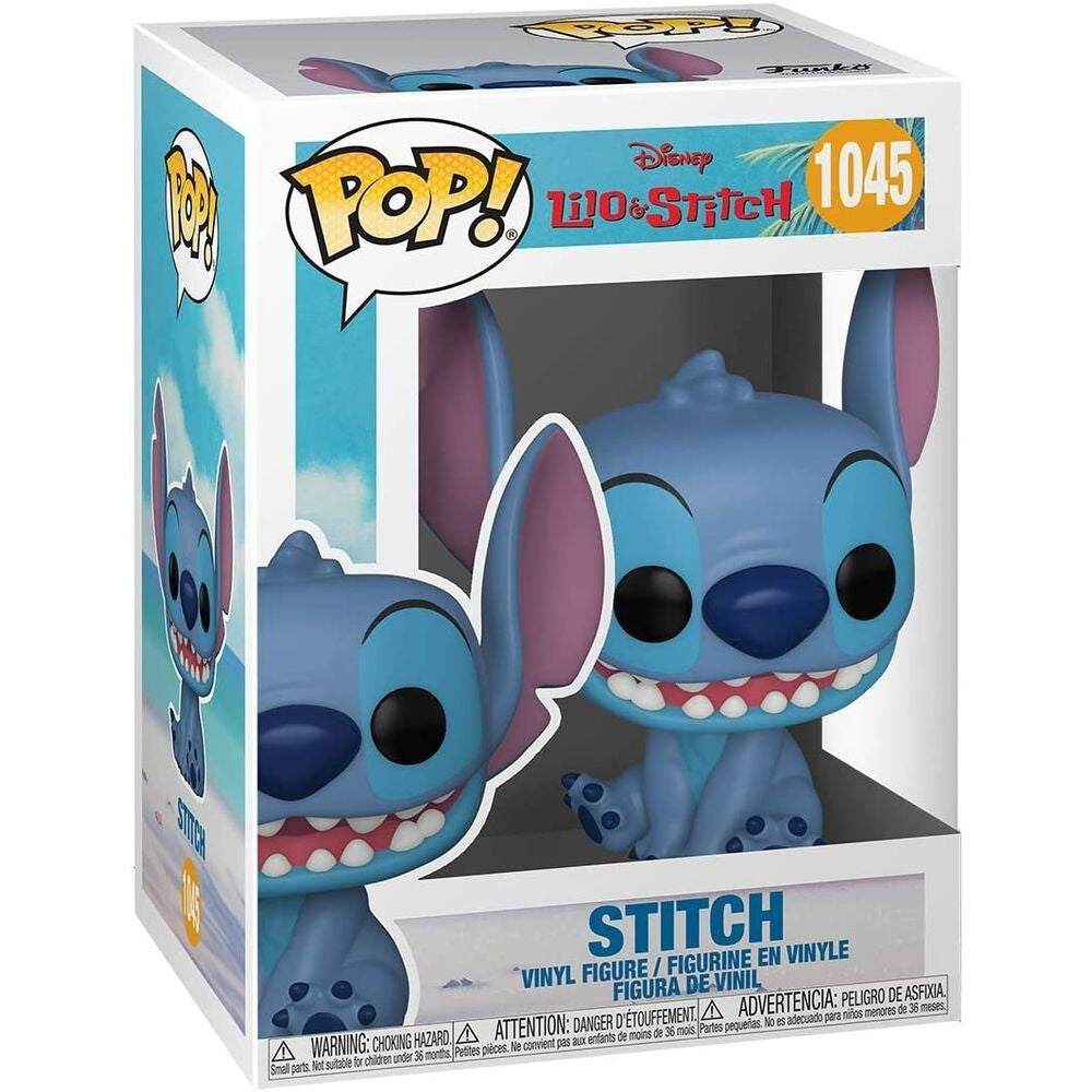 Leende Sittande Stitch Figur från Lilo och Stitch, samlarobjekt