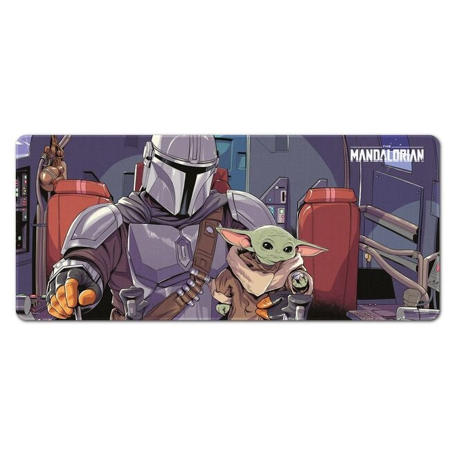 Mandalorian & Child Gaming skrivbordsmatta, stor storlek, slitstarkt material