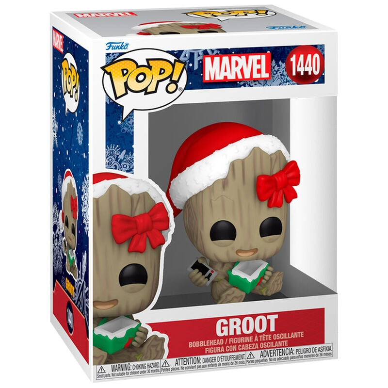 Marvel Groot-figur med present, samlarleksak för fans