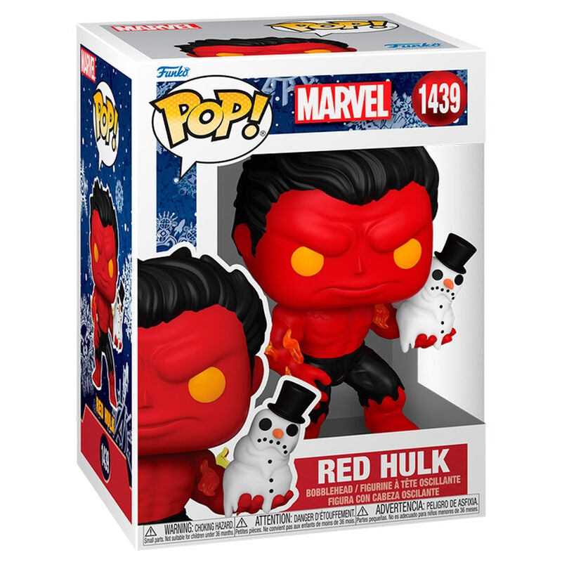 Marvel Red Hulk actionfigur med snögubbetillbehör
