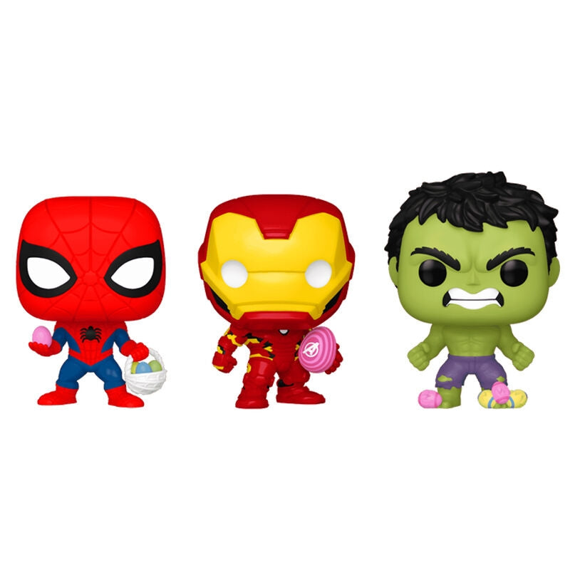 Marvel Spiderman, Hulk, Iron Man Pocket POP-figurer - 3-pack