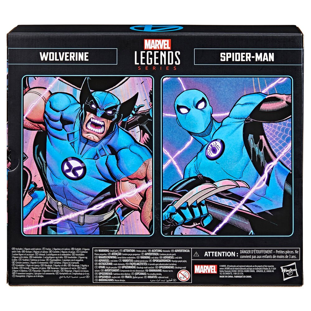 Marvel Superhero Figure Pack: Wolverine, Spiderman, 15 cm