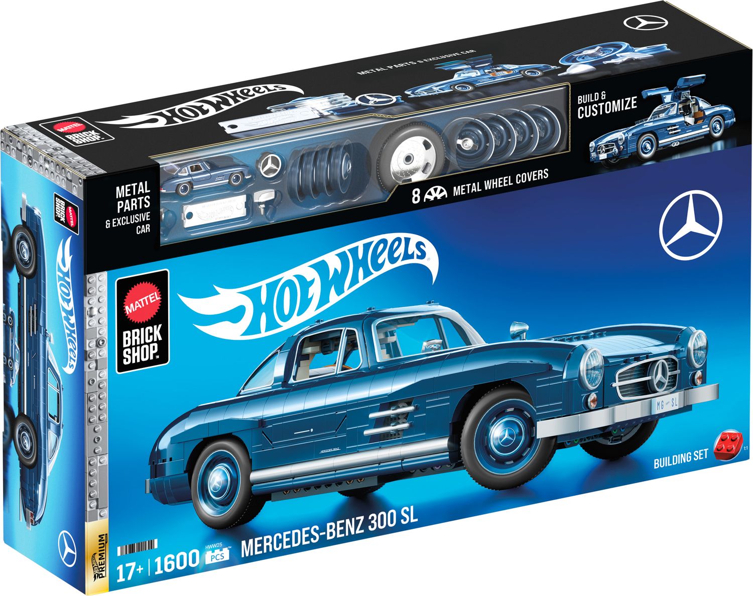 Mercedes-Benz 300 SL modellbyggsats, skala 1:12, 1600 delar