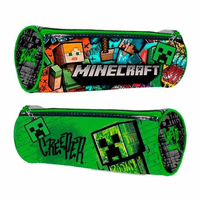 Minecraft pennfodral med dragkedja, slitstarkt material, stor kapacitet
