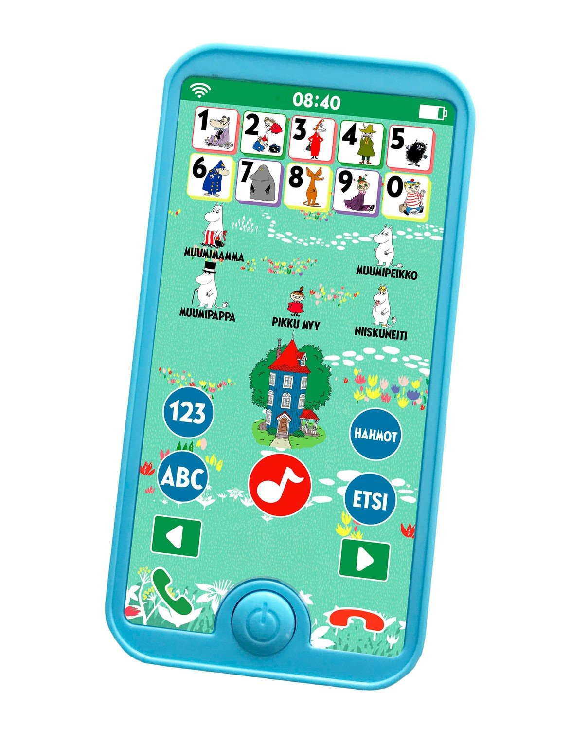 Mumin-smarttelefon på finsk