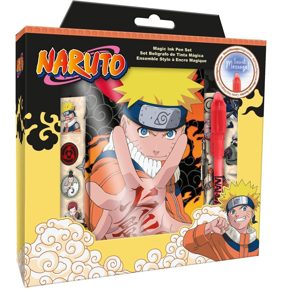 Naruto Shippuden-dagbok med magisk penna för kreativt skrivande