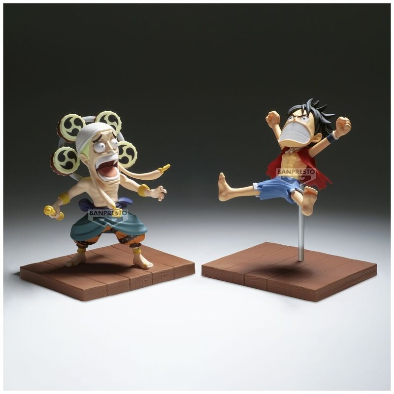 One Piece Collectible Figur Set - Monkey D. Luffy & Enel, 7 cm