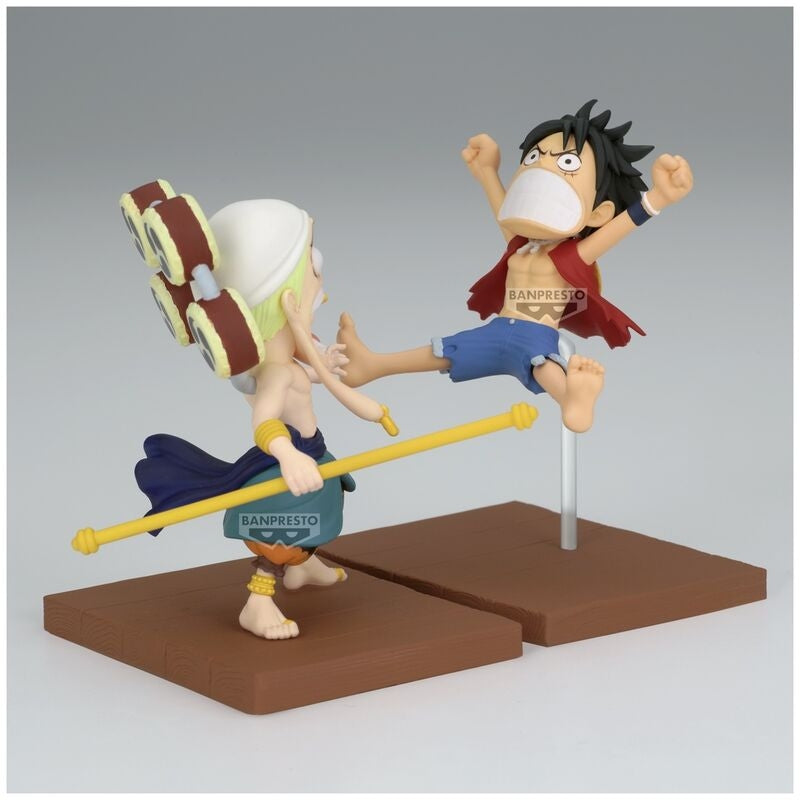 One Piece Collectible Figur Set - Monkey D. Luffy & Enel, 7 cm
