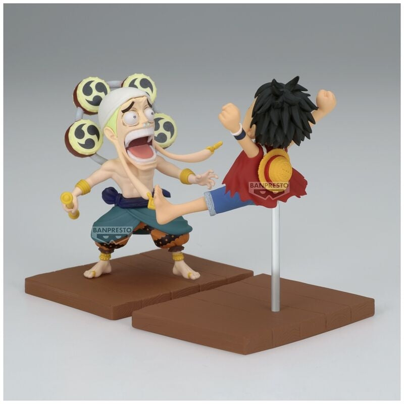 One Piece Collectible Figur Set - Monkey D. Luffy & Enel, 7 cm