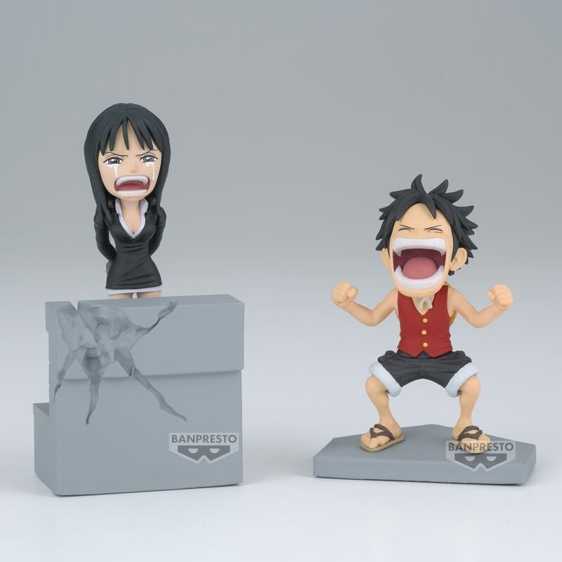 One Piece Collectible Figures Set - Luffy & Nico Robin, 10 cm