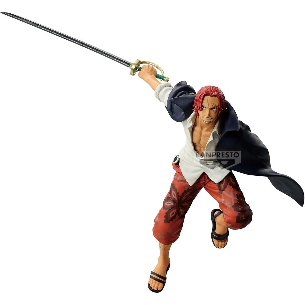 One Piece Shanks Battle Record Figur, 17 cm samlarobjekt
