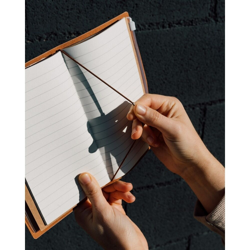 One Piece Travel Notebook med tomma sidor och kompakt design