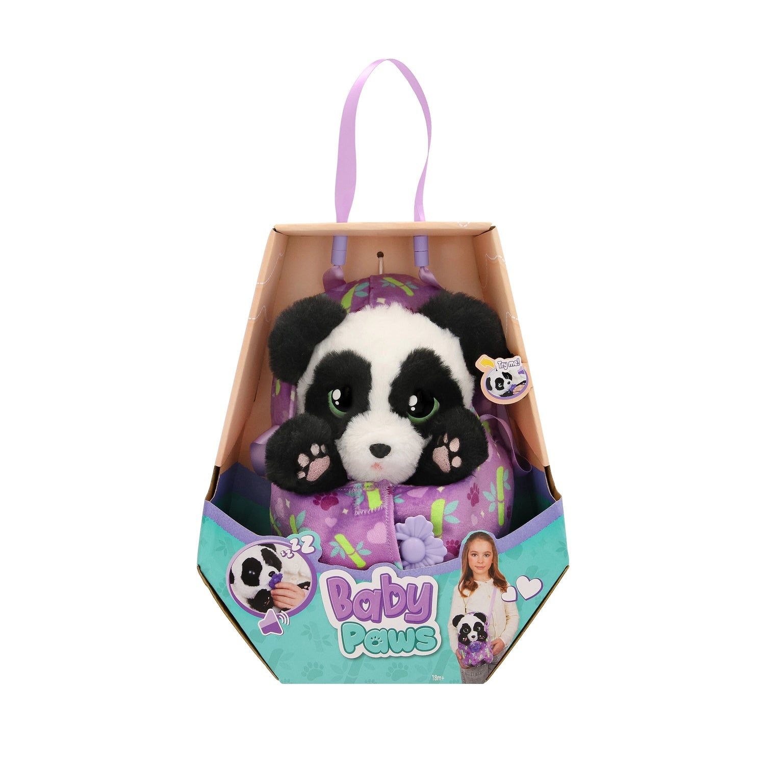 Panda Gosedjur med Filt, Ljudfunktioner, 24 cm