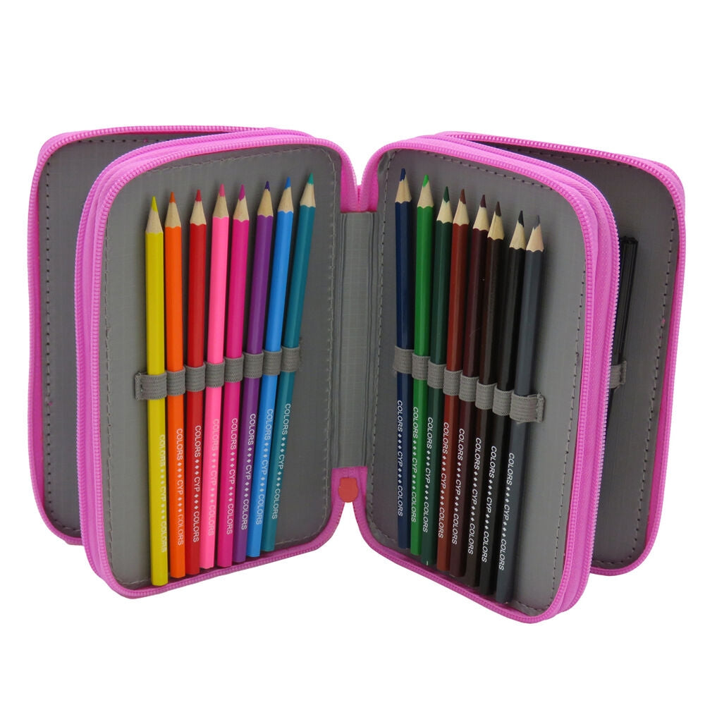 Pennfodral med tre fack för barn, Peppa Pig Design