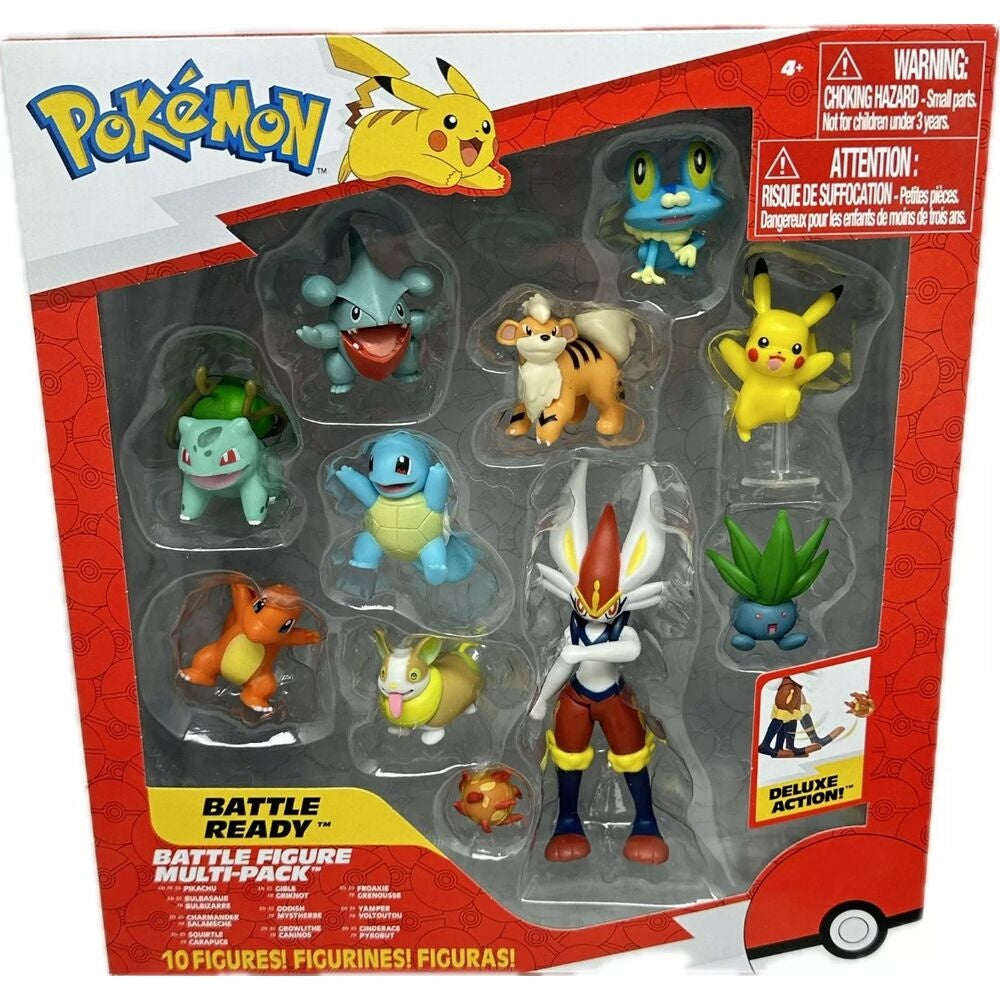 Pokemon Battle Ready Pack med 10 actionfigurer