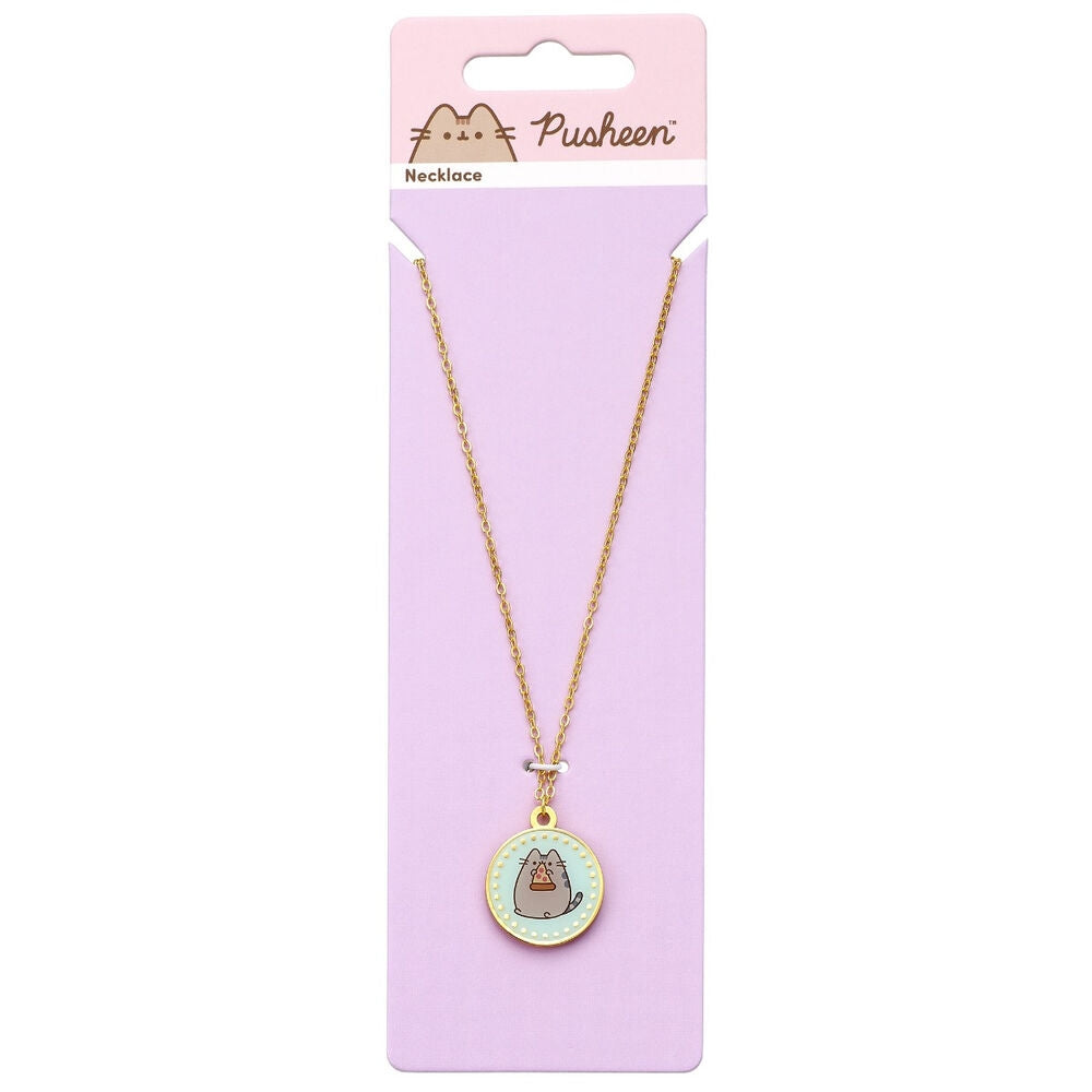 Pusheen Pizza Cat Halsband, söt tecknad design, present till fans