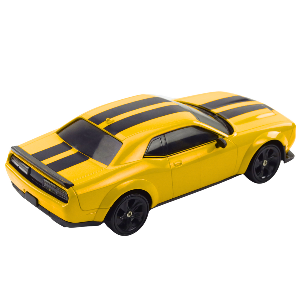 RC Drift Car, Fjärrkontroll, 4WD, Gul, Utbytbara hjul