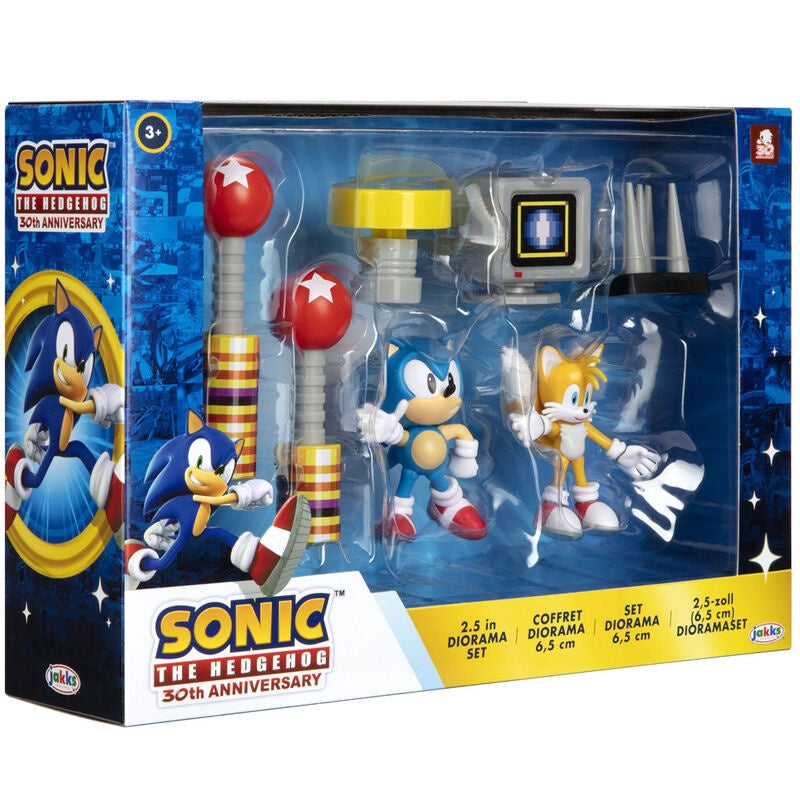 Sonic Diorama Set med samlarfigurer och tillbehör