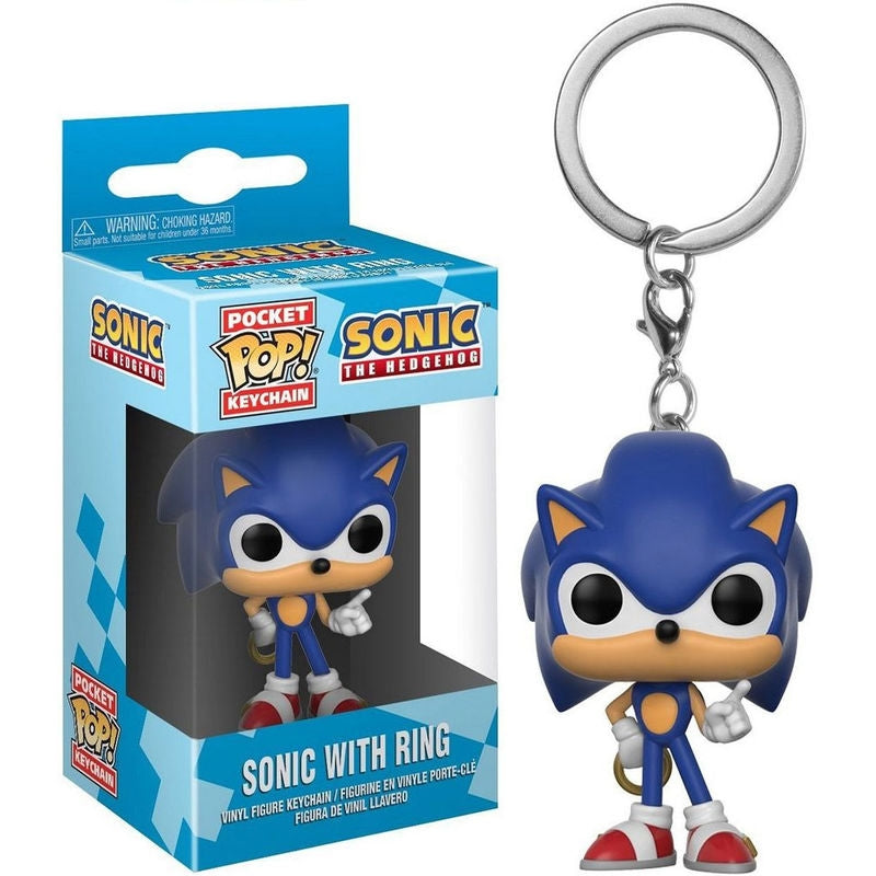 Sonic Pocket POP-nyckelring med ring, samlarfigur