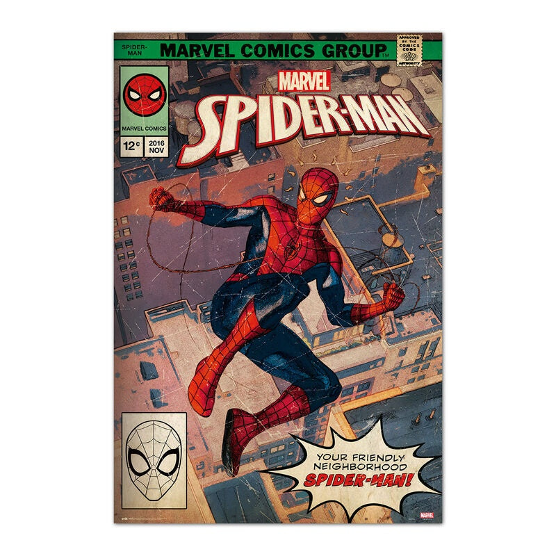 Spiderman komisk affisch för barnrumsinredning, 24x36 tum