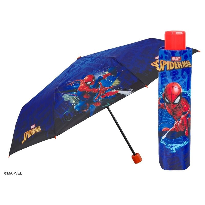Spiderman manuellt hopfällbart paraply, 50 cm Storlek