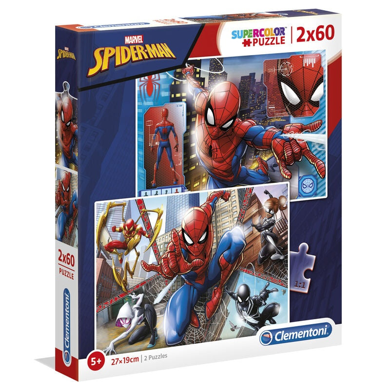 Spiderman pussel 2x60 bitar för barn och vuxna