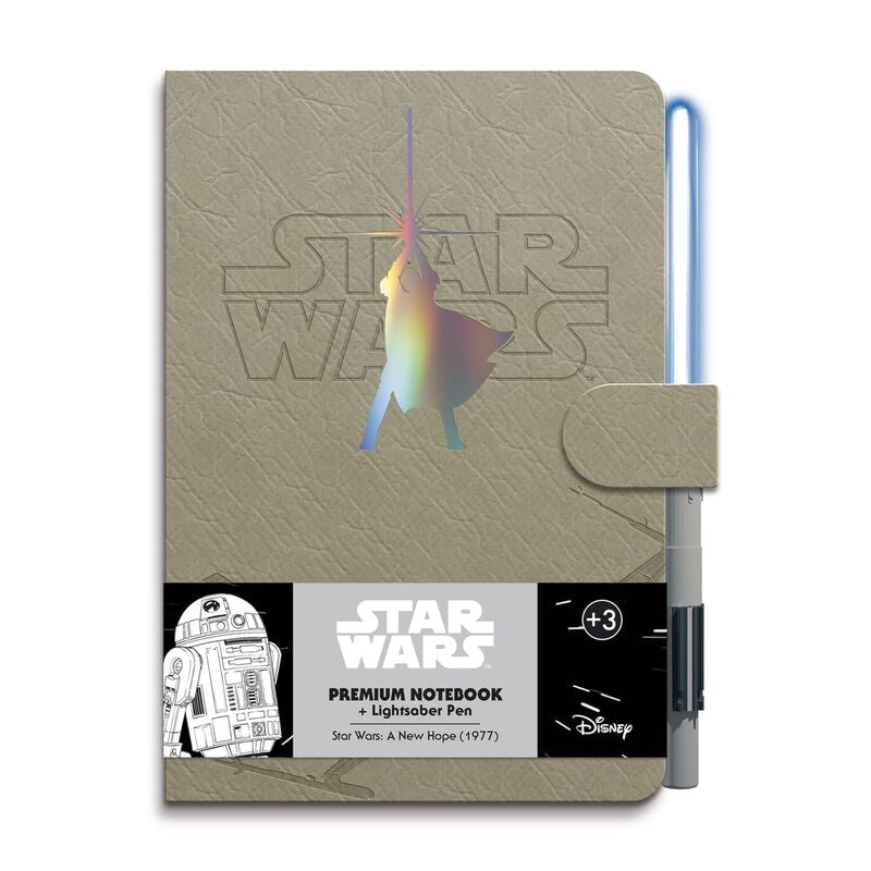 Star Wars A5-anteckningsbok med ljussabelpenna, premiumkvalitet