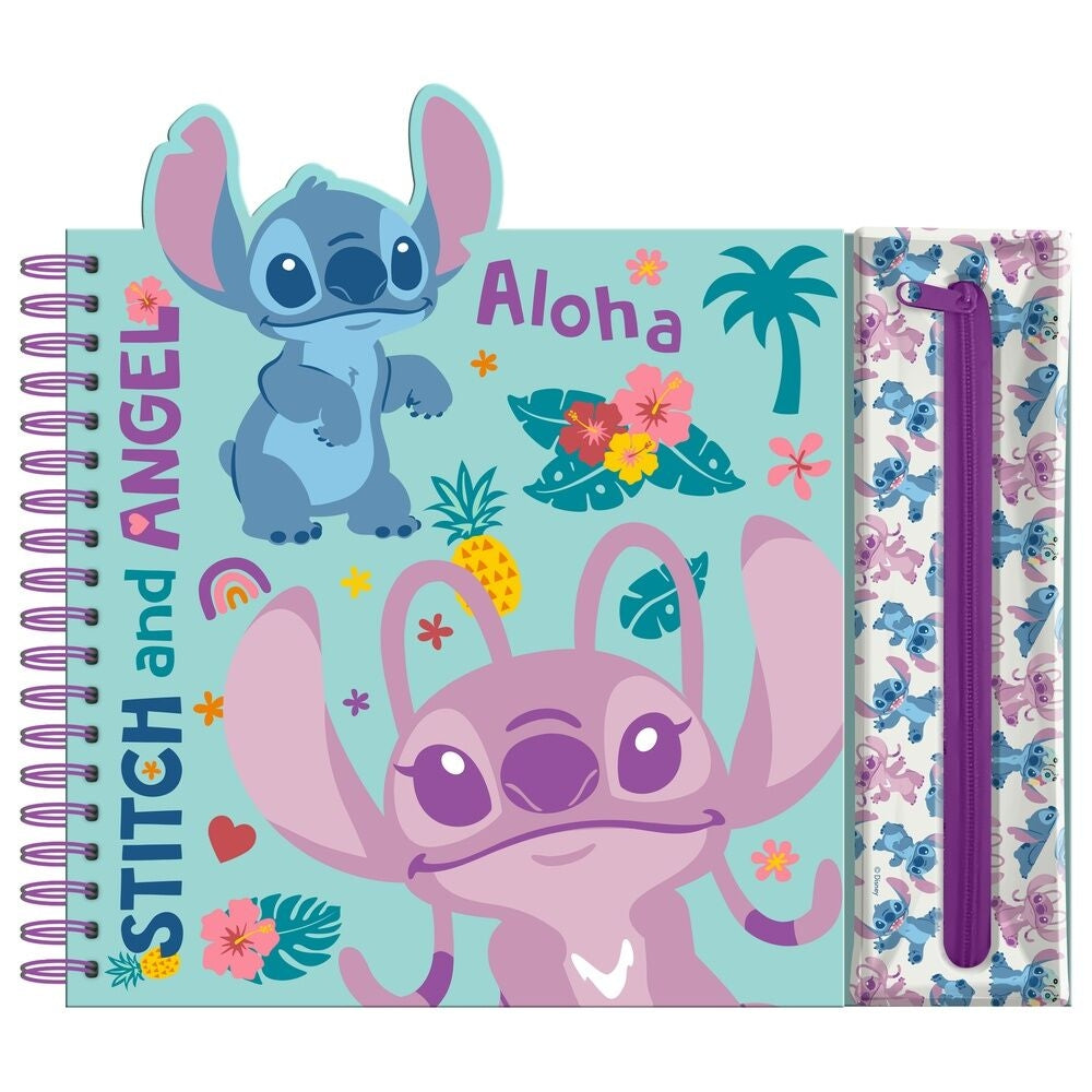 Stitch Activity Notebook med avtagbart fodral och roliga sidor
