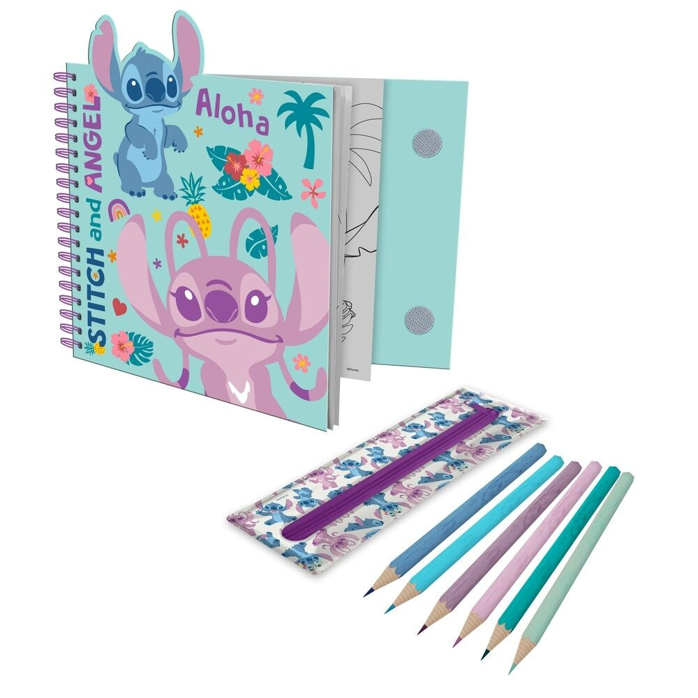 Stitch Activity Notebook med avtagbart fodral och roliga sidor