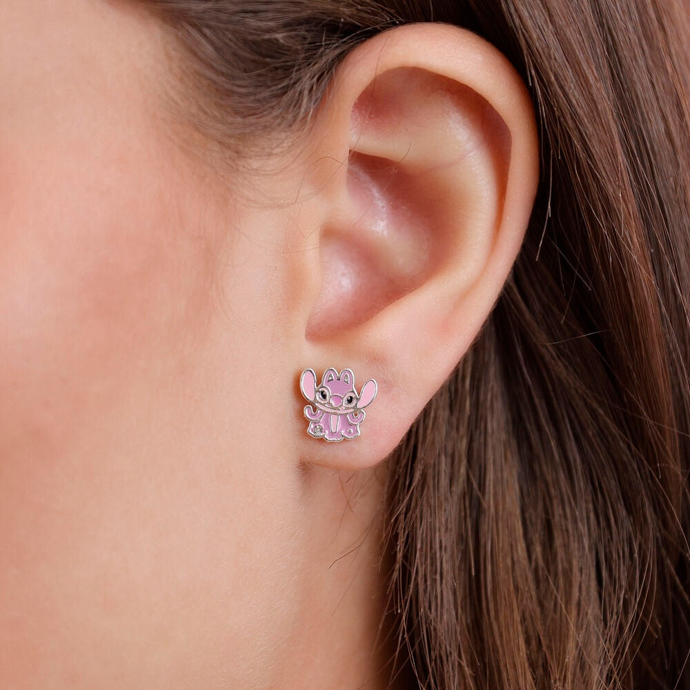 Stitch Angel Silverörhängen för Disney-fans