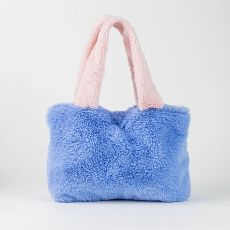 Stitch Plysch shoppingväska, mjukt material, perfekt för dagligt bruk