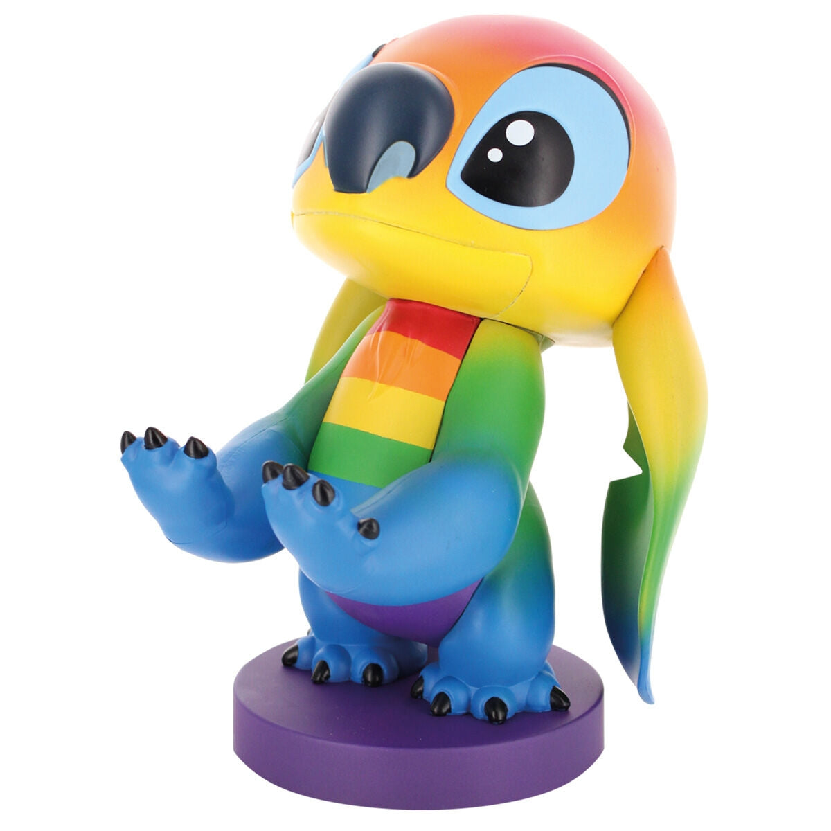 Stitch Rainbow Figur Klämfäste, 20 cm Cable Guy
