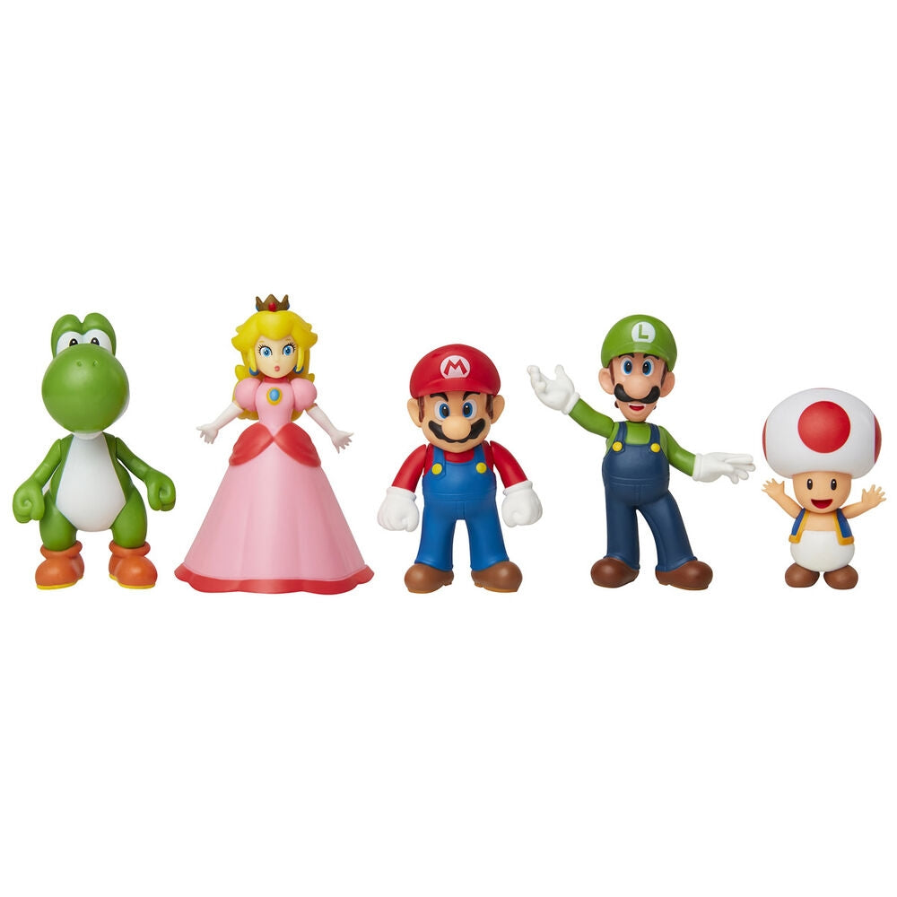 Super Mario 5-figursset, 6 cm samlarleksaker