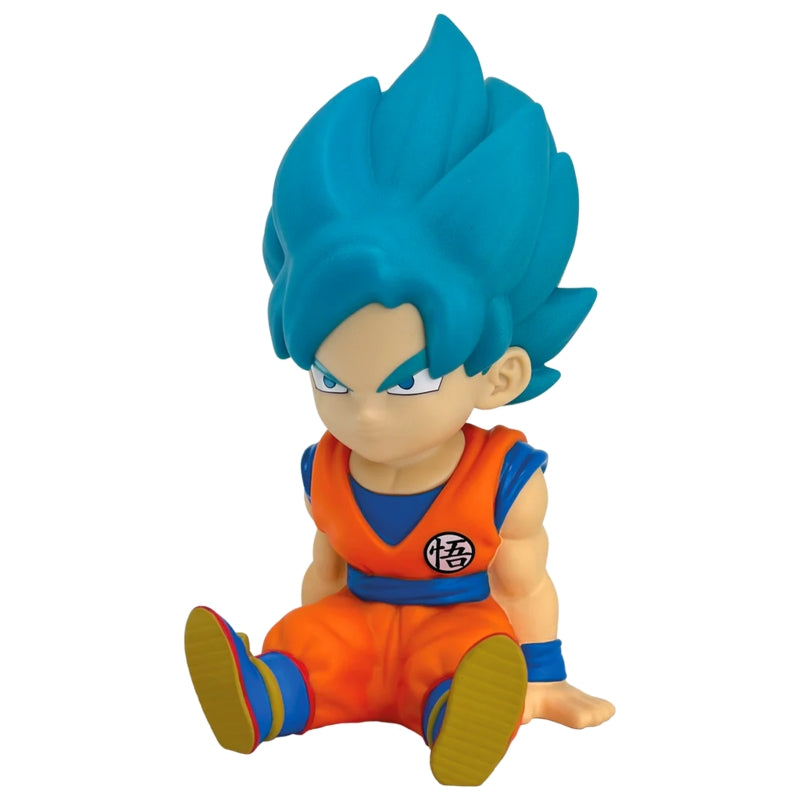 Super Saiyan Blue Goku pengalåda figur, 15 cm samlarobjekt