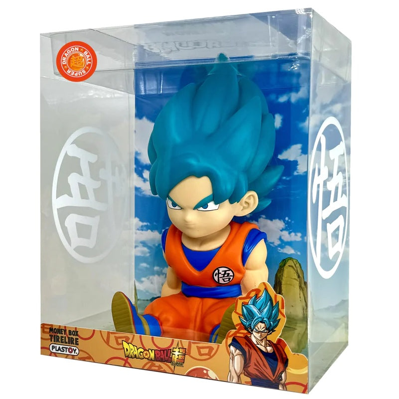 Super Saiyan Blue Goku pengalåda figur, 15 cm samlarobjekt
