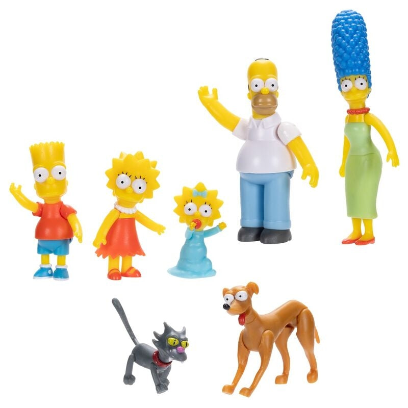 The Simpsons Family Pack - 7 figurer, 6 cm samlaruppsättning