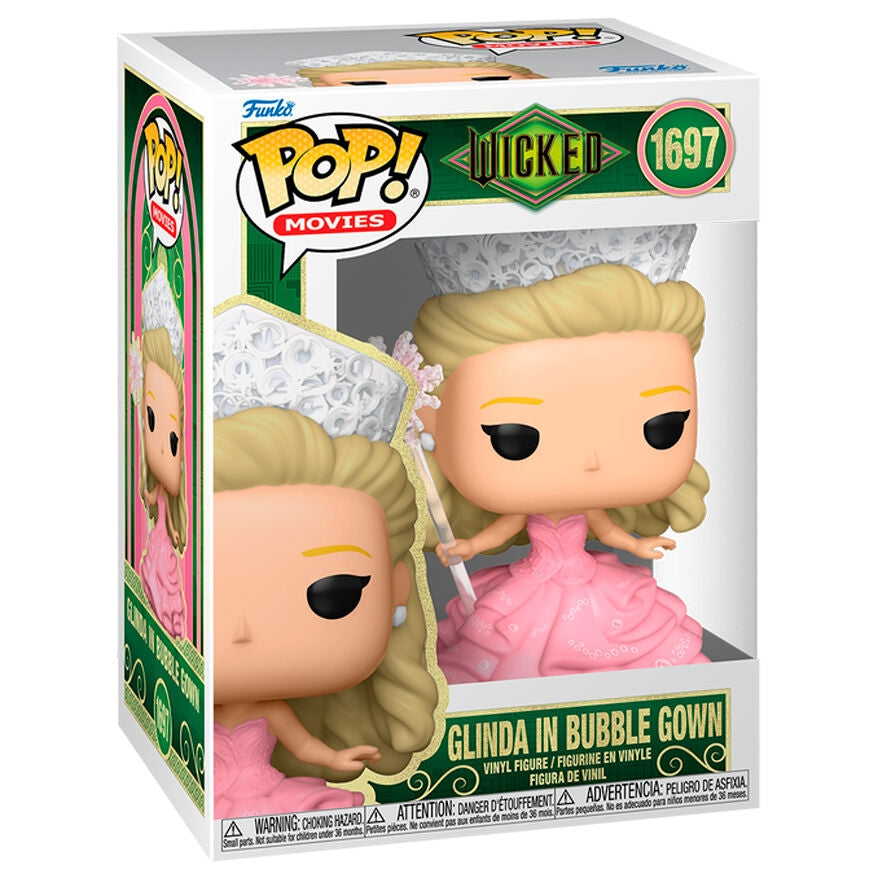 Wicked Glinda Pop-figur i bubbelklänning, 3,75-tums samlarobjekt