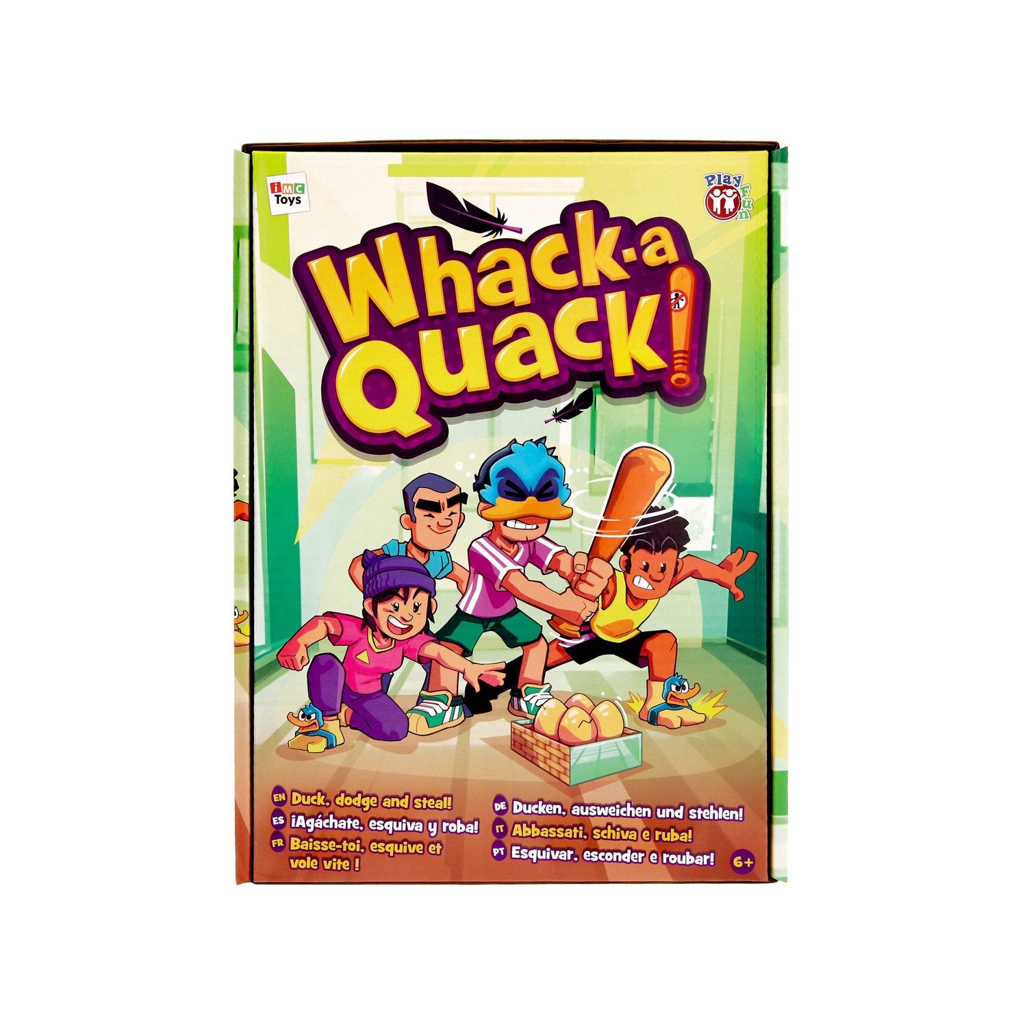 Ögonbindel-anka-sällskapsspel, uppblåsbar hammare, 2-6 spelare