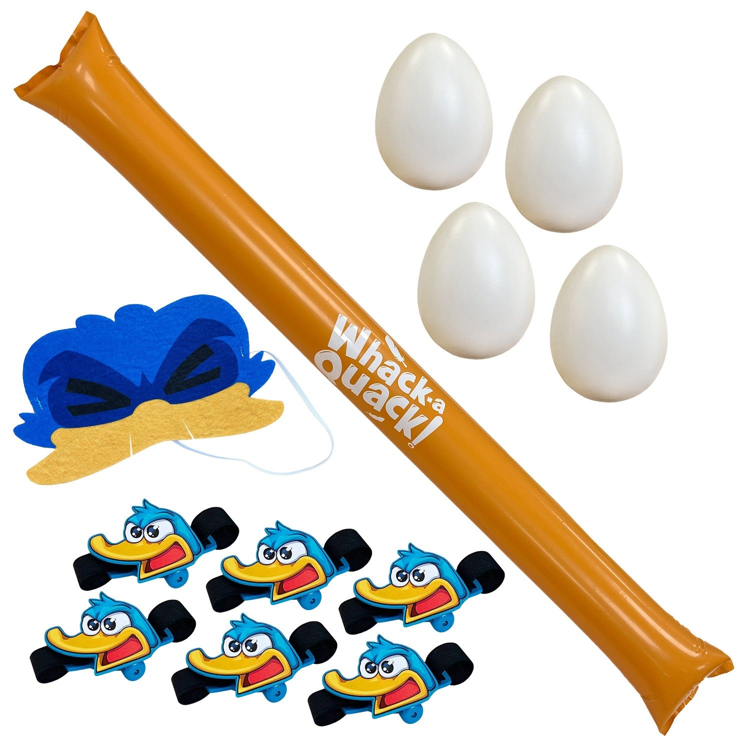 Ögonbindel-anka-sällskapsspel, uppblåsbar hammare, 2-6 spelare