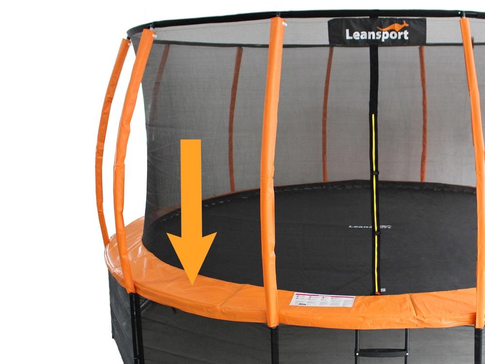 10 fot trampolin fjäderskydd, 305 cm, PVC/PF, 28 cm bred