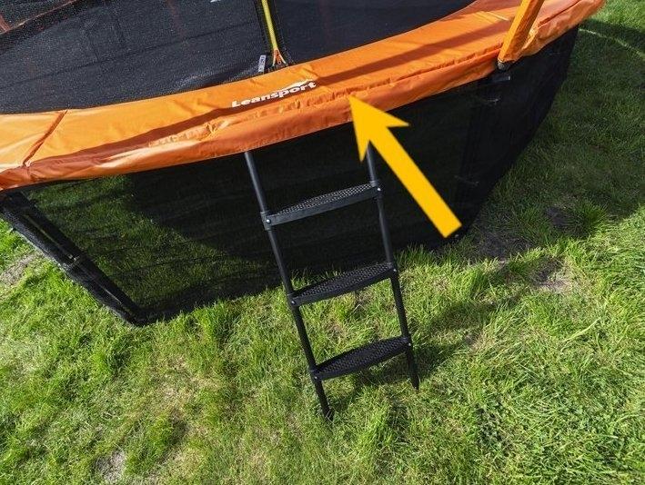 10 fot trampolin fjäderskydd, 305 cm, PVC/PF, 28 cm bred