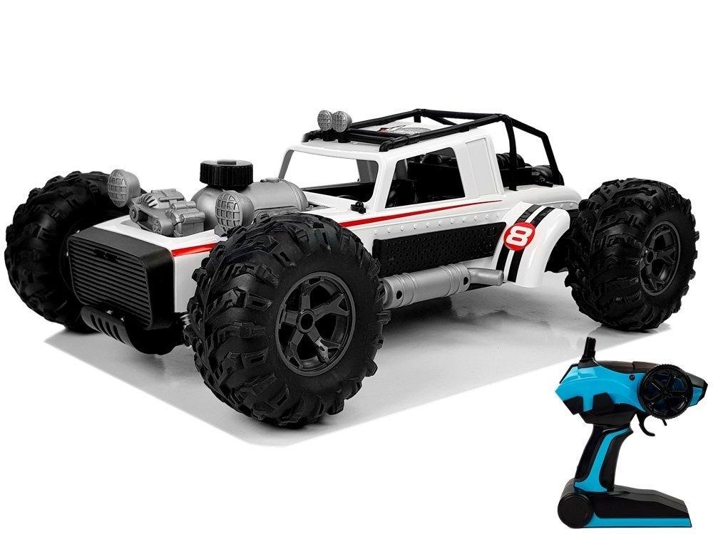 1:12 RC Buggy 2.4G Hvid 20 km/t med Steam Effect