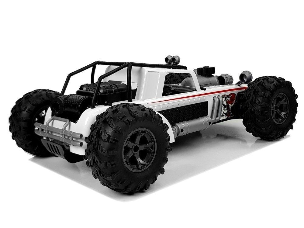 1:12 RC Buggy 2.4G Hvid 20 km/t med Steam Effect