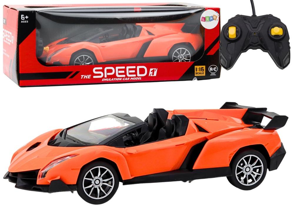 1:16 Orange RC Sports Car - Realistiskt, snabbt, hållbart roligt