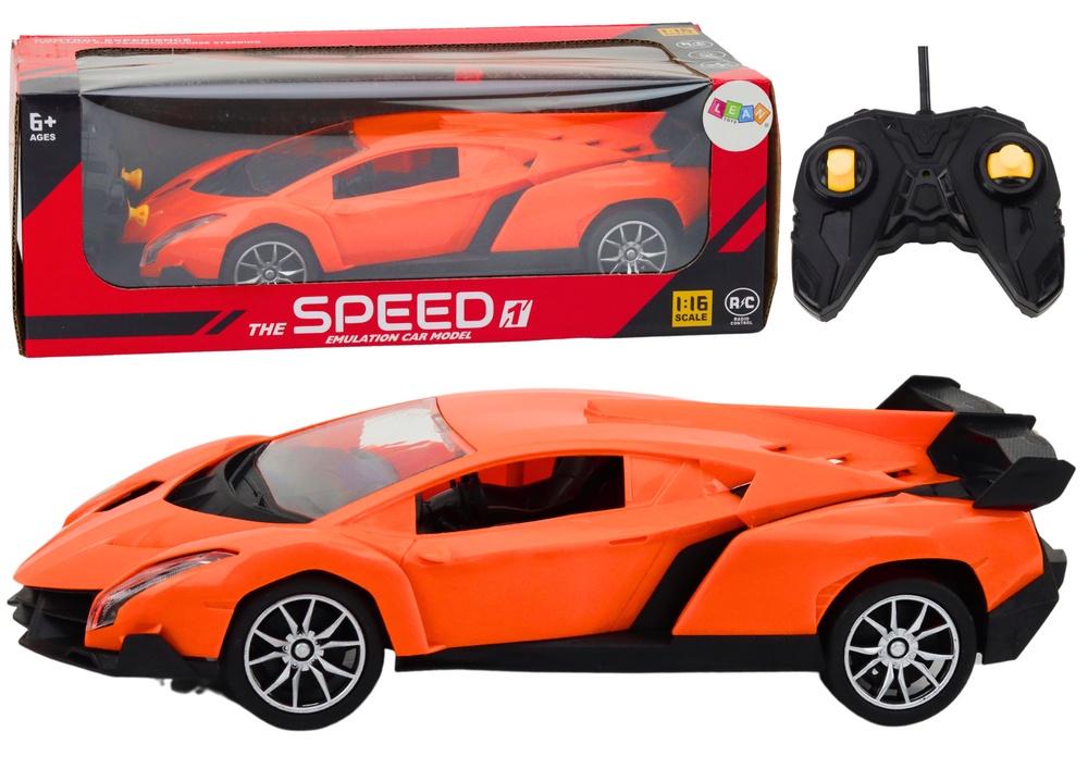 1:16 Orange RC bil med lys &amp; 20 km/t hastighed