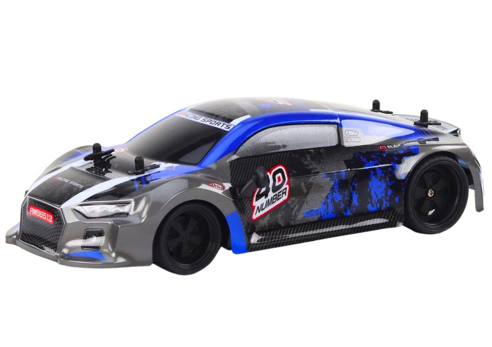 1:18 RC Drift Car - Blå, gummidekk, 2,4G-kontroll