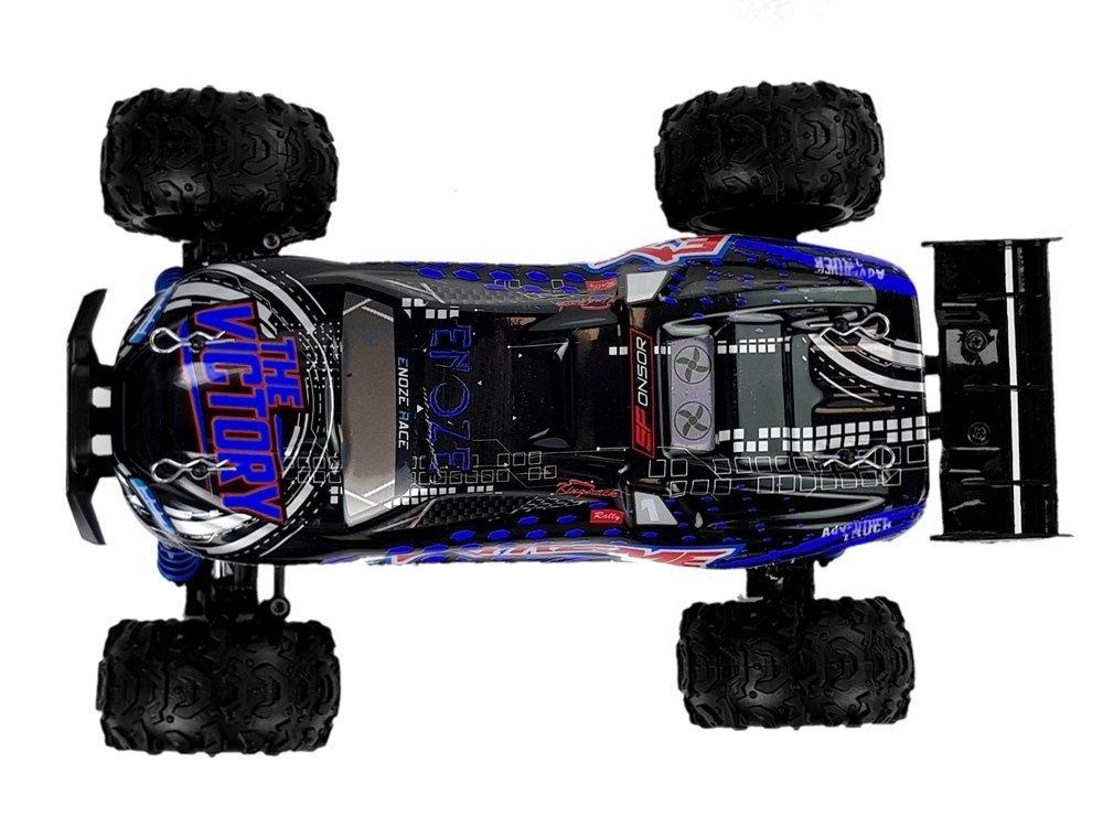 1:18 blå terrängfackbil, 45 km/h hastighet, 4x4 körning