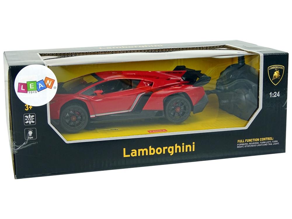 1:24 R/C Lamborghini Veneno Red - Realistiske lys og 2,4G-kontroll