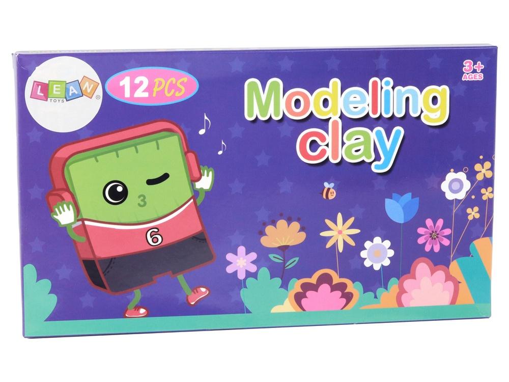 12-farvet Pastel &amp; Vibrant Modeling Clay Sæt til børn